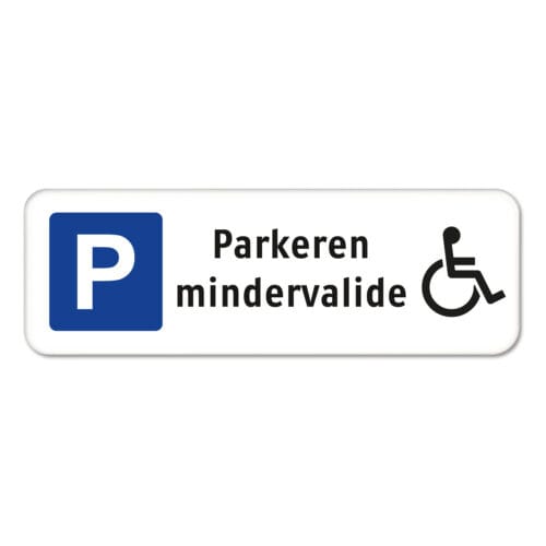 Mindervaliden parkeerborden