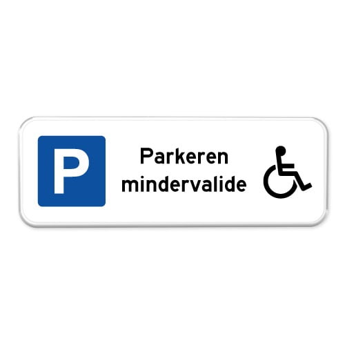 Mindervaliden parkeerborden