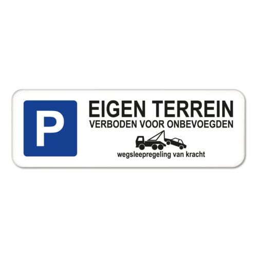 Eigen terrein borden