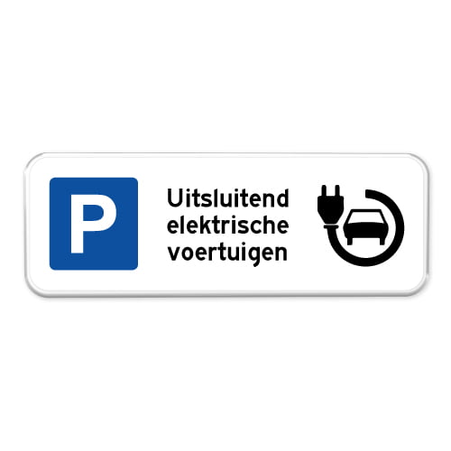 Elektrische auto's parkeerborden