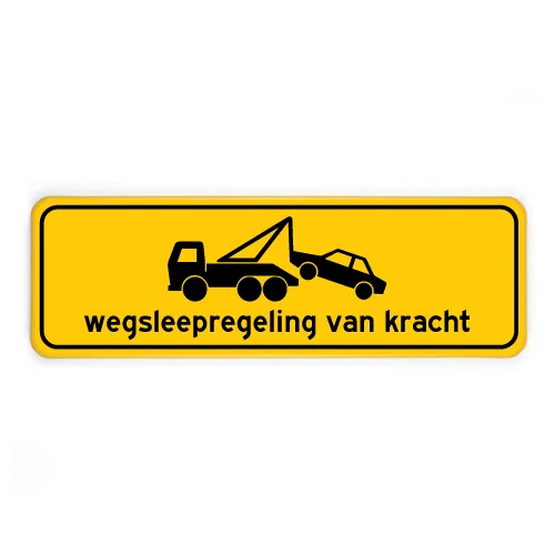 Wegsleepregeling borden