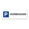 parkeerbord-voorbehouden
