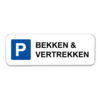 parkeerbord bekken en vertrekken