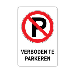 verboden te parkeren bord