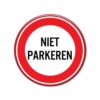 verkeersbord niet parkeren