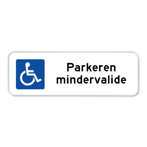 Parkeerbord Mindervalide 2