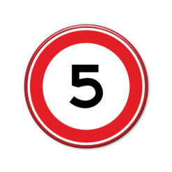 verkeersbord maximum snelheid 5km