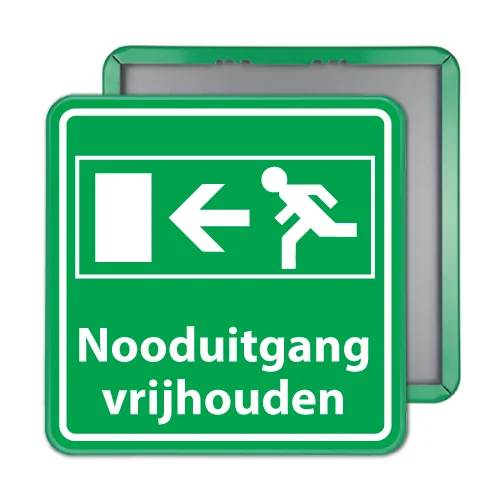 bord-nooduitgang-vrijhouden-dubbel