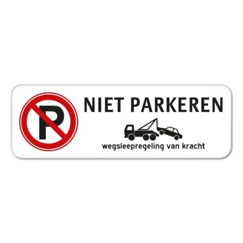 Niet parkeren borden