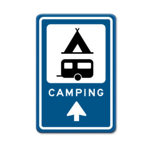 Bord-camping-pijl-rechtdoor