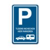 Parkeerbord Inchecken - blauw