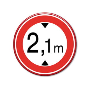 verkeersbord-maximale-doorrijhoogte-2,1 - 350