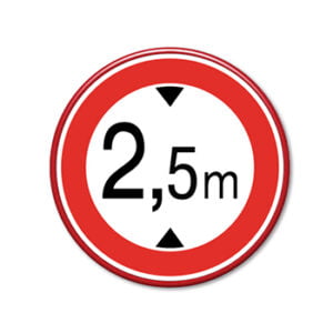 verkeersbord-maximale-doorrijhoogte-2,5 - 350