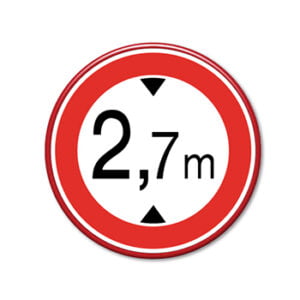 verkeersbord-maximale-doorrijhoogte-2,7 - 350