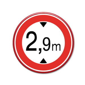 verkeersbord-maximale-doorrijhoogte-2,9 - 350