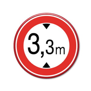 verkeersbord-maximale-doorrijhoogte-3,3 - 350