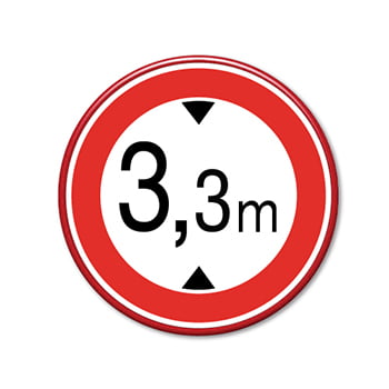 verkeersbord-maximale-doorrijhoogte-3,3 - 350