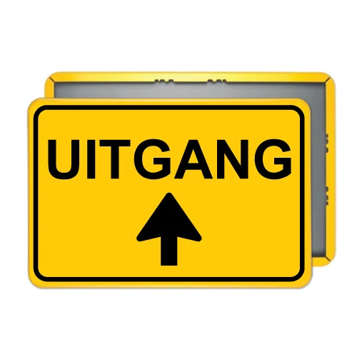 Parkeerbord-geel-uitgang-rechtdoor