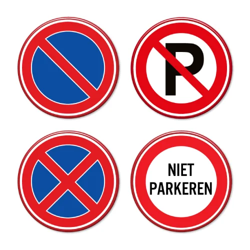Verboden te parkeren borden