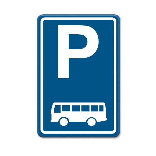 Parkeerbord-blauw-P-bus