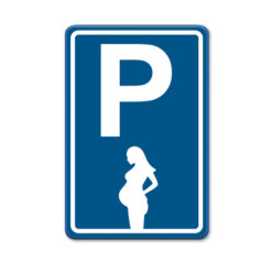 Parkeerbord-blauw-P-zwanger