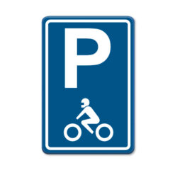 Parkeerbord-blauw-P-motor