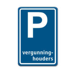 Parkeerbord-blauw-P-vergunninghouders