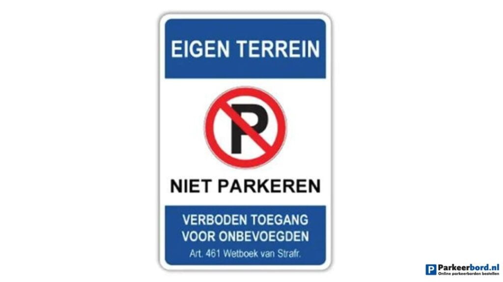 Eigen terrein niet parkeren