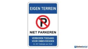 Eigen terrein niet parkeren