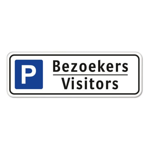 parkeerbord-bezoekers-visitors-met-kader