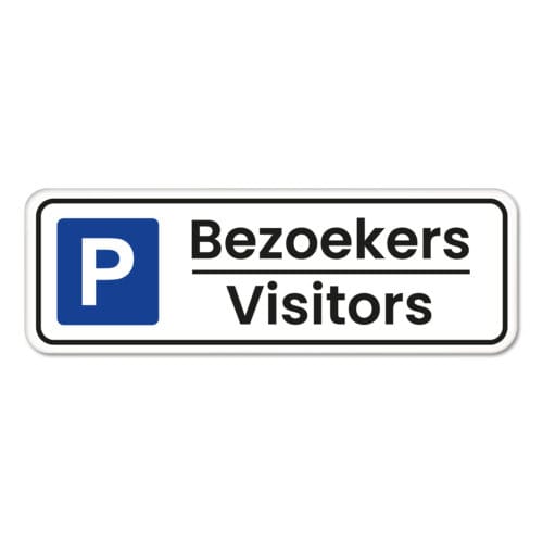 parkeerbord-bezoekers-visitors-met-kader