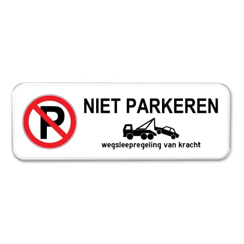 Niet parkeren borden