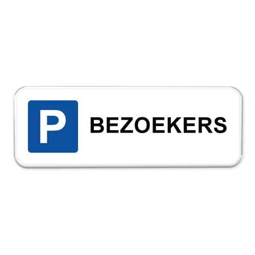 Bezoekers parkeerborden