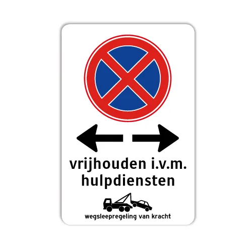 bord-vrijhouden-hulpdiensten-pijl-links-rechts